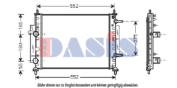 AKS DASIS Радиатор, охлаждение двигателя 080054N
